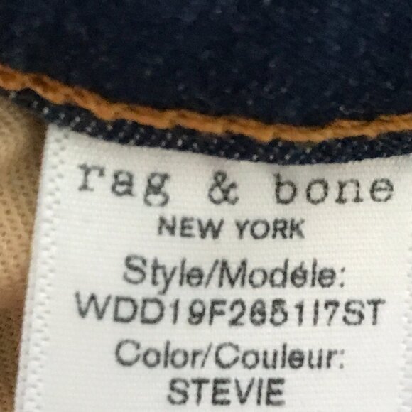 Rag & Bone Cate Mid Rise Ankle Skinny Jean Women 25 Blue Dark Wash Stretch - Picture 11 of 12